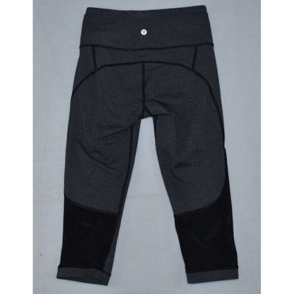 Lululemon Gear Up Women's Size 4 High Rise Crop Leggings Gray Athletic Yoga - Picture 7 of 12